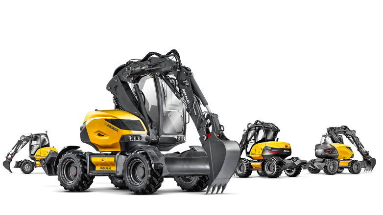 Excavatoare multifunctionale pe roti Mecalac